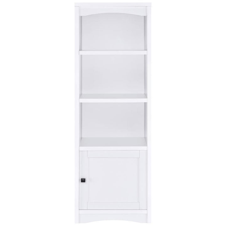 Laughlin - 3 - Shelf Engineered Wood Media Tower - White Standard Bookcase modern furniture Contempo Furniture