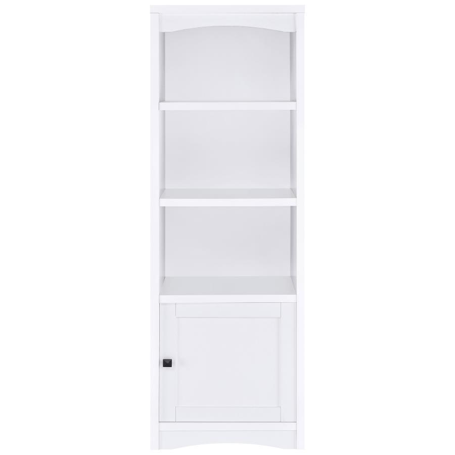 Laughlin - 3 - Shelf Engineered Wood Media Tower - White Standard Bookcase modern furniture Contempo Furniture