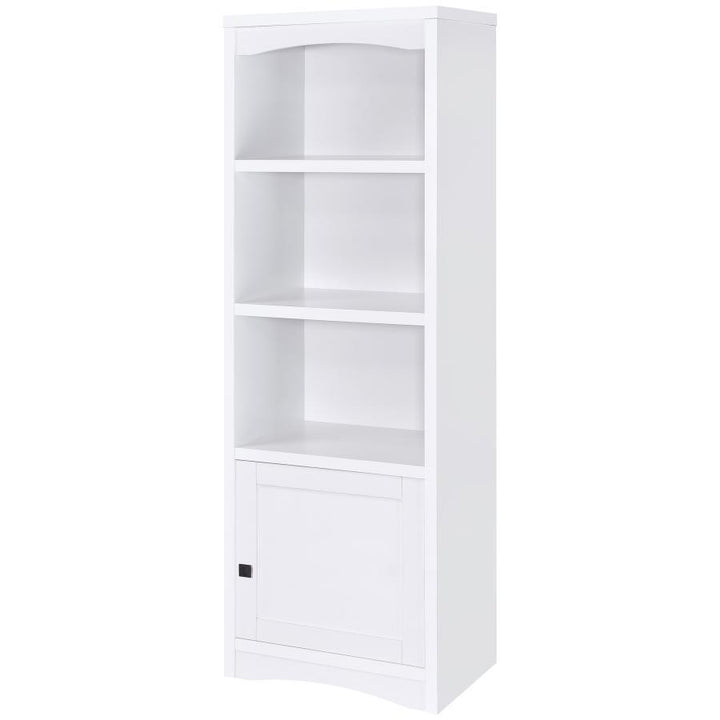 Laughlin - 3 - Shelf Engineered Wood Media Tower - White Standard Bookcase modern furniture Contempo Furniture