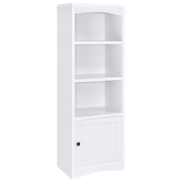 Laughlin - 3 - Shelf Engineered Wood Media Tower - White Standard Bookcase modern furniture Contempo Furniture