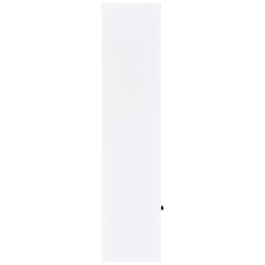 Laughlin - 3 - Shelf Engineered Wood Media Tower - White Standard Bookcase modern furniture Contempo Furniture