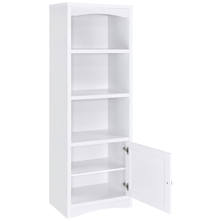 Laughlin - 3 - Shelf Engineered Wood Media Tower - White Standard Bookcase modern furniture Contempo Furniture