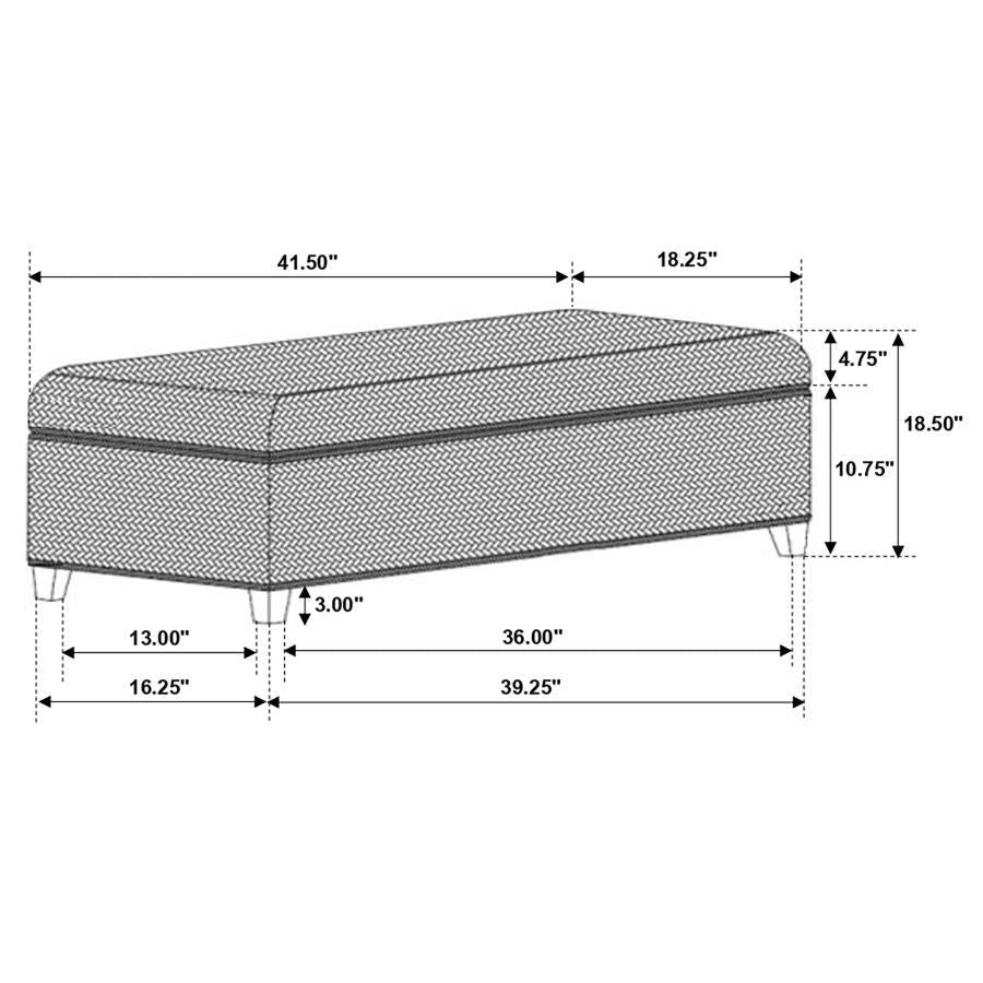 Laughton - Hand - Woven Banana Leaf Storage Trunk - Amber Storage Bench modern furniture Contempo Furniture