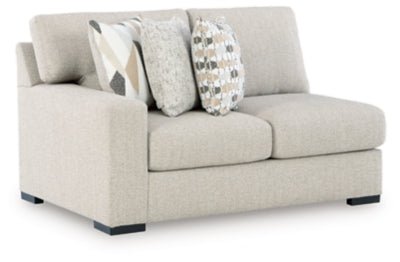 Laurelgrove Left - Arm Facing Loveseat - Pearl Silver Stationary Loveseat modern furniture Contempo Furniture