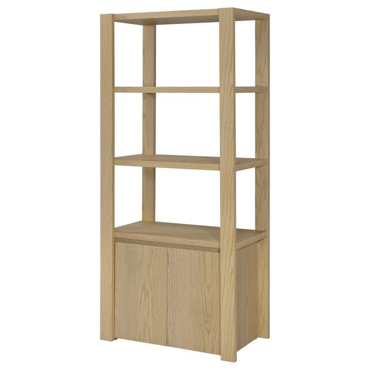 Laurelton - 3 - Shelf Media Tower Tall Pier Cabinet - Light Oak Piers modern furniture Contempo Furniture