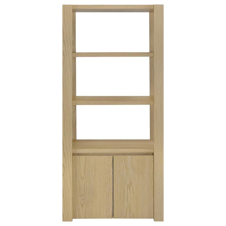 Laurelton - 3 - Shelf Media Tower Tall Pier Cabinet - Light Oak Piers modern furniture Contempo Furniture