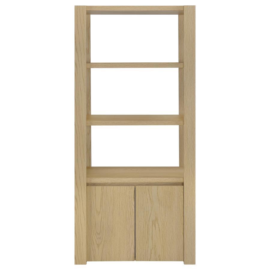 Laurelton - 3 - Shelf Media Tower Tall Pier Cabinet - Light Oak Piers modern furniture Contempo Furniture