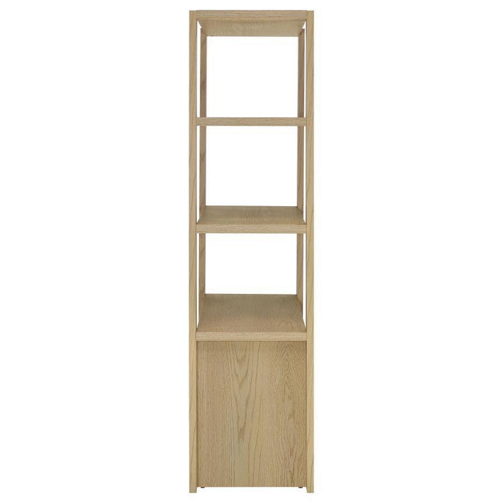 Laurelton - 3 - Shelf Media Tower Tall Pier Cabinet - Light Oak Piers modern furniture Contempo Furniture