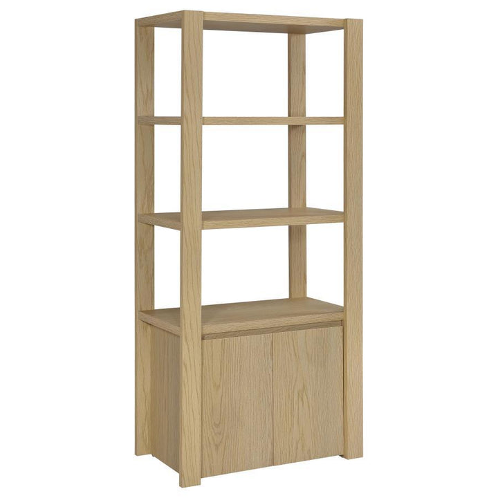 Laurelton - 3 - Shelf Media Tower Tall Pier Cabinet - Light Oak Piers modern furniture Contempo Furniture