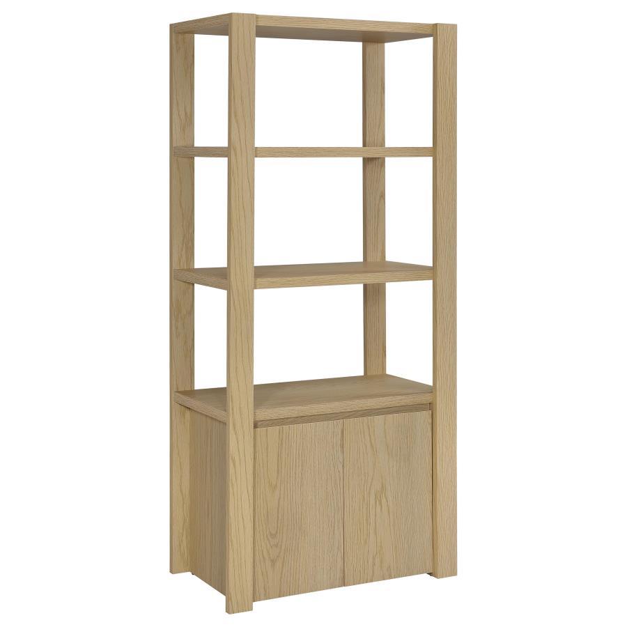 Laurelton - 3 - Shelf Media Tower Tall Pier Cabinet - Light Oak Piers modern furniture Contempo Furniture