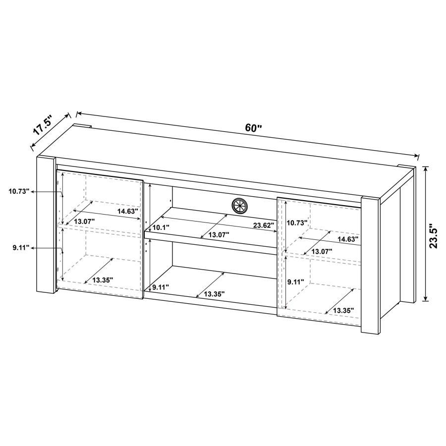 Laurelton - 60" 2 - Door TV Stand Media Console - Light Oak TV Stand modern furniture Contempo Furniture