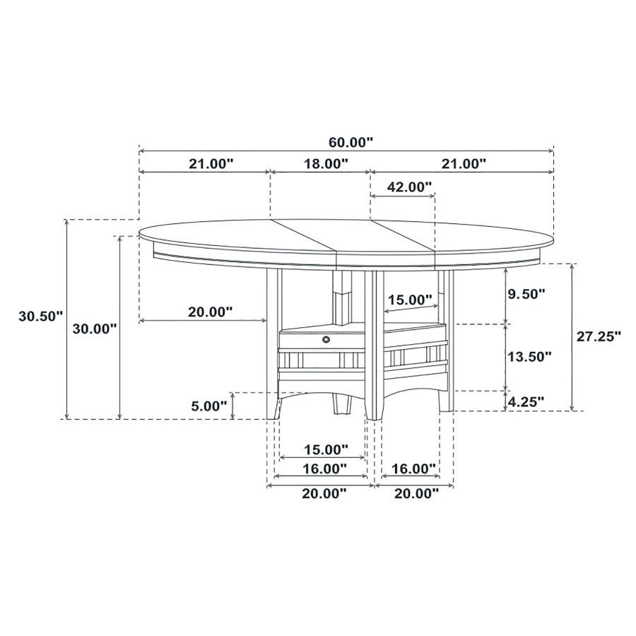 Lavon - 5 Piece Oval Extension Leaf Dining Set - Espresso 5 - Piece Dining Room Set modern furniture Contempo Furniture
