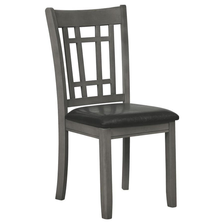 Lavon - 5 Piece Oval Extension Leaf Dining Set - Medium Gray 5 - Piece Dining Room Set modern furniture Contempo Furniture