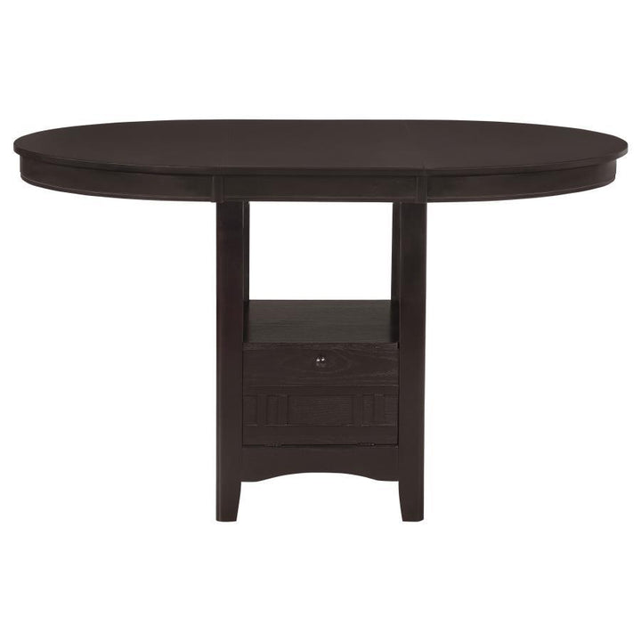 Lavon - Oval Extension Counter Dining Table - Espresso Counter Table modern furniture Contempo Furniture