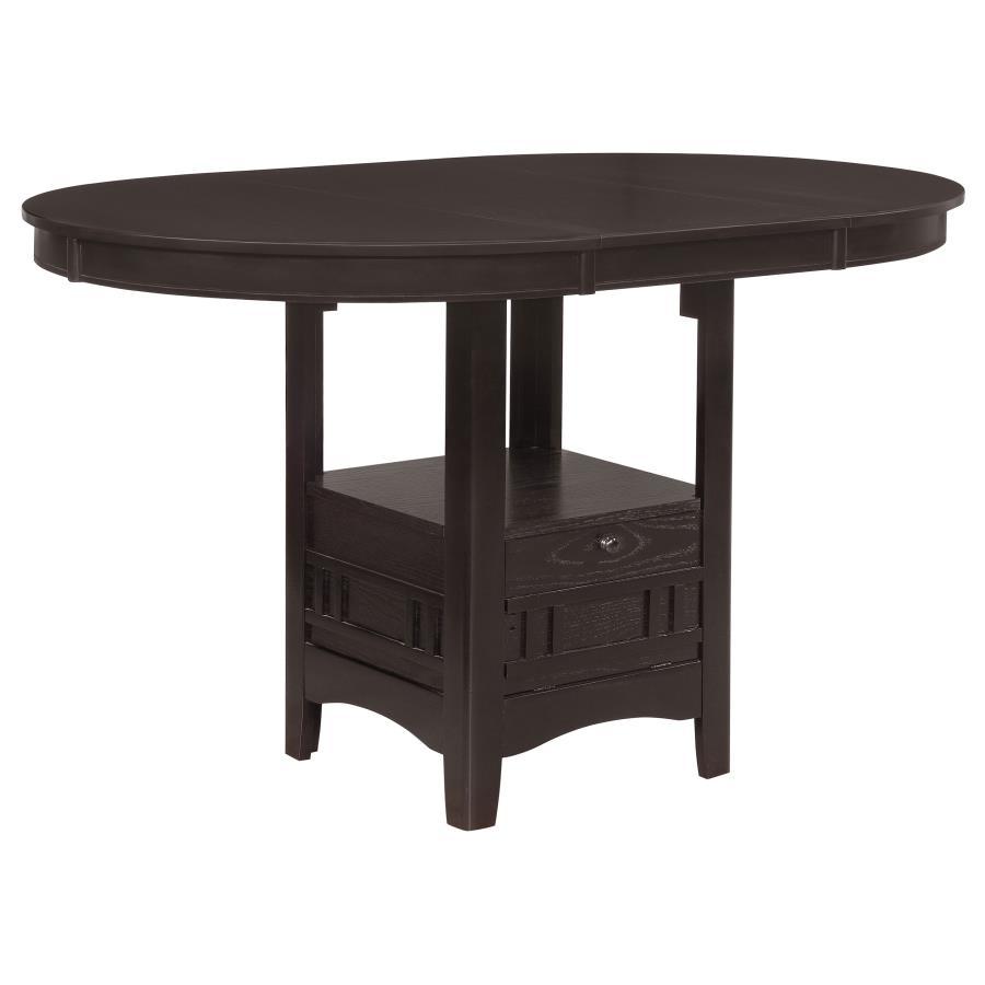 Lavon - Oval Extension Counter Dining Table - Espresso Counter Table modern furniture Contempo Furniture