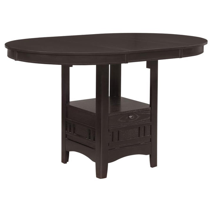 Lavon - Oval Extension Counter Dining Table - Espresso Counter Table modern furniture Contempo Furniture