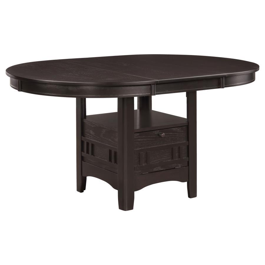 Lavon - Oval Extension Leaf Dining Table - Espresso Dining Table with Extension modern furniture Contempo Furniture