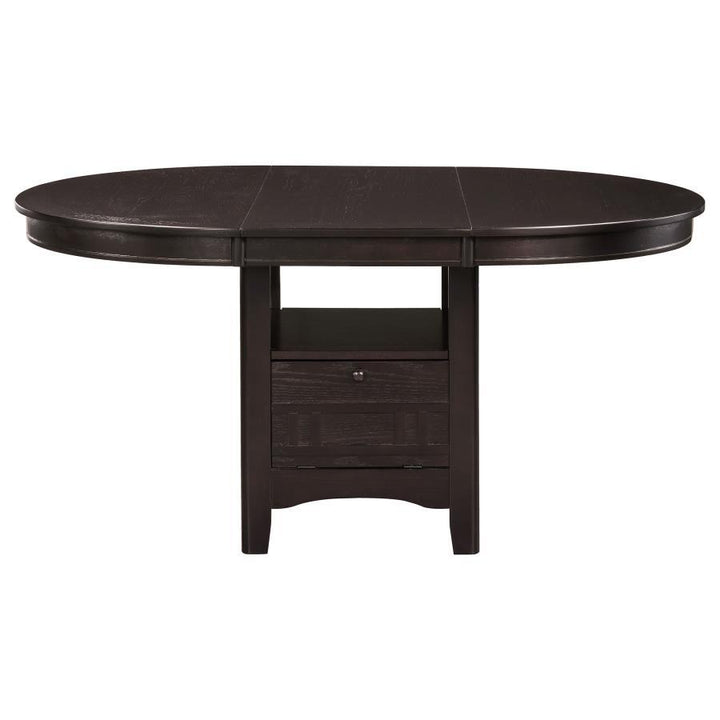 Lavon - Oval Extension Leaf Dining Table - Espresso Dining Table with Extension modern furniture Contempo Furniture