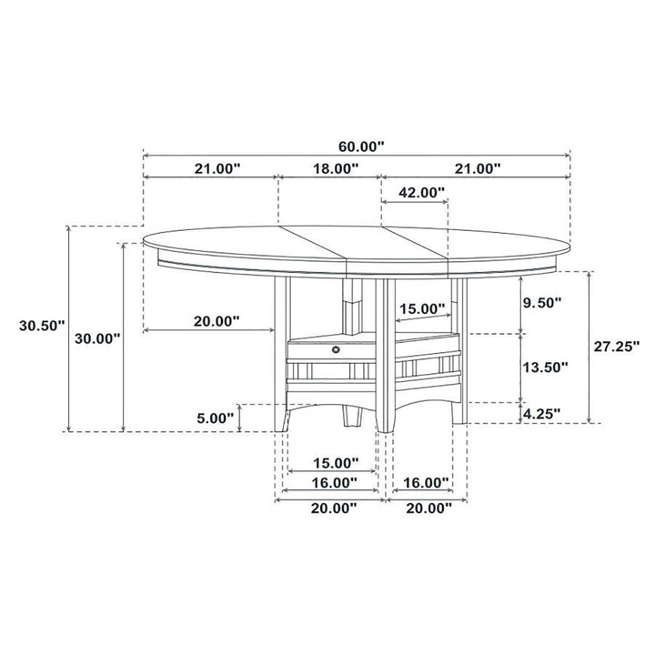 Lavon - Oval Extension Leaf Dining Table - Espresso Dining Table with Extension modern furniture Contempo Furniture