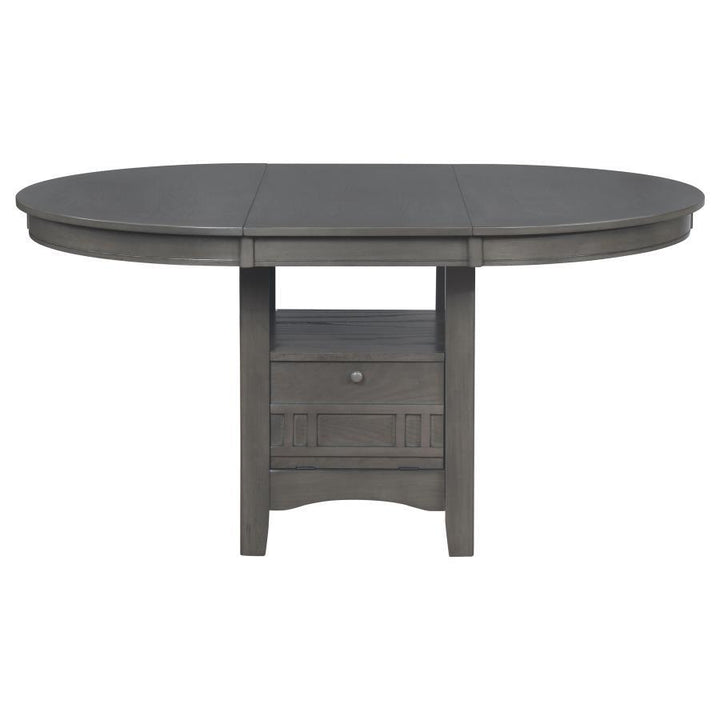 Lavon - Oval Extension Leaf Dining Table - Medium Gray Dining Table with Extension modern furniture Contempo Furniture