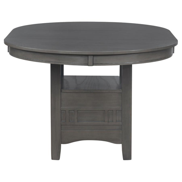 Lavon - Oval Extension Leaf Dining Table - Medium Gray Dining Table with Extension modern furniture Contempo Furniture