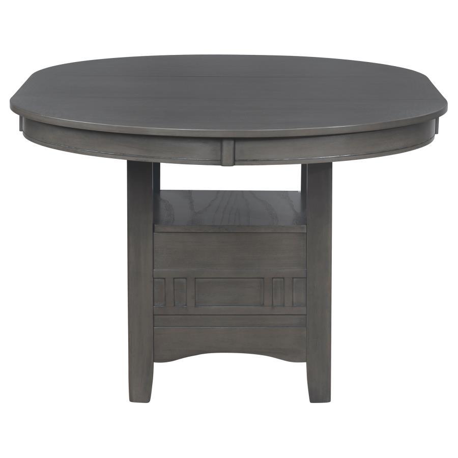 Lavon - Oval Extension Leaf Dining Table - Medium Gray Dining Table with Extension modern furniture Contempo Furniture