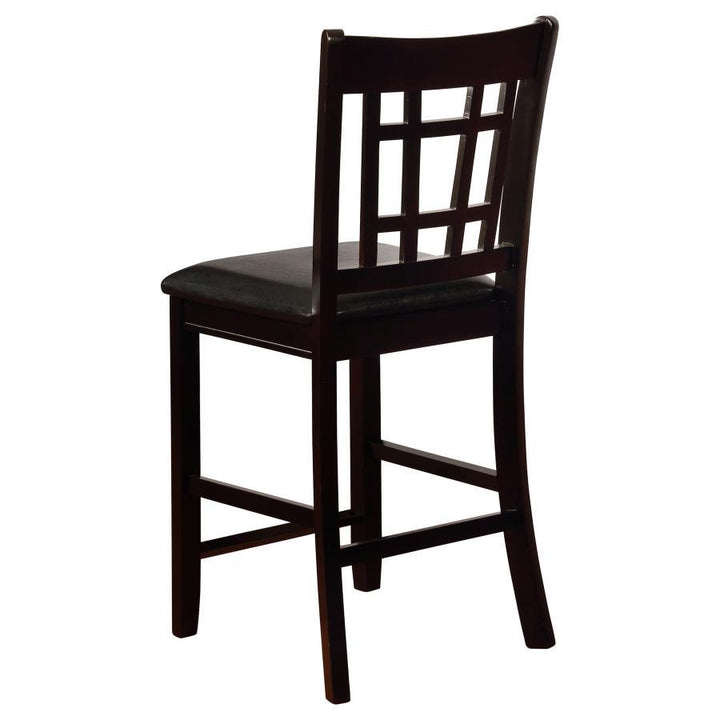 Lavon - Wood Counter Chair (Set of 2) - Black And Espresso Stool Set modern furniture Contempo Furniture