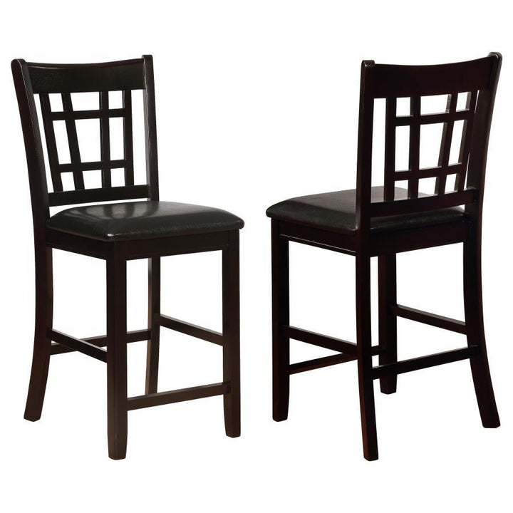 Lavon - Wood Counter Chair (Set of 2) - Black And Espresso Stool Set modern furniture Contempo Furniture