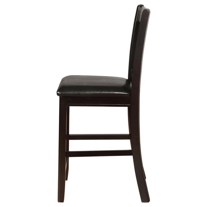 Lavon - Wood Counter Chair (Set of 2) - Black And Espresso Stool Set modern furniture Contempo Furniture