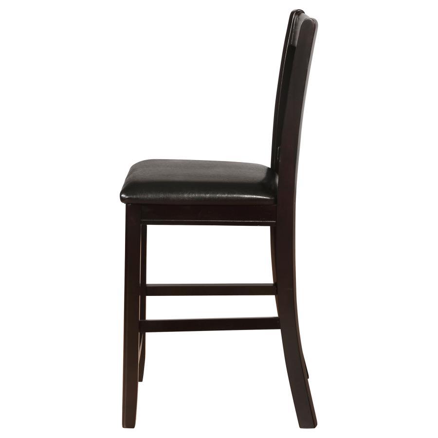 Lavon - Wood Counter Chair (Set of 2) - Black And Espresso Stool Set modern furniture Contempo Furniture