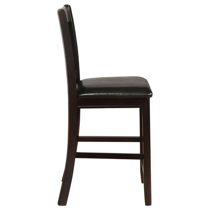 Lavon - Wood Counter Chair (Set of 2) - Black And Espresso Stool Set modern furniture Contempo Furniture