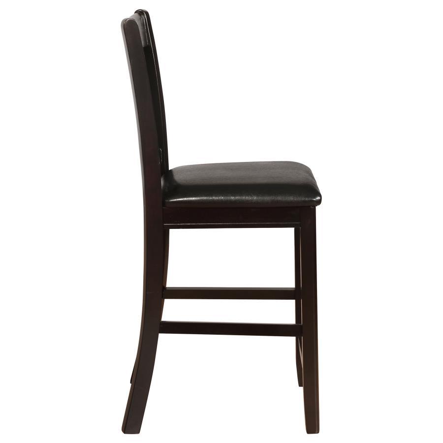 Lavon - Wood Counter Chair (Set of 2) - Black And Espresso Stool Set modern furniture Contempo Furniture