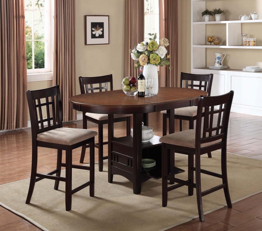 Lavon - Wood Counter Chair (Set of 2) - Tan / Espresso Stool Set modern furniture Contempo Furniture