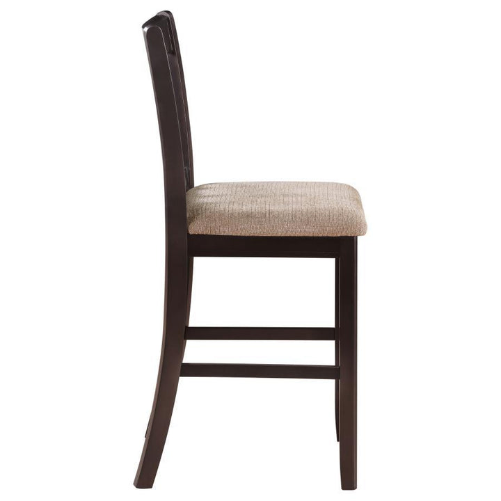 Lavon - Wood Counter Chair (Set of 2) - Tan / Espresso Stool Set modern furniture Contempo Furniture