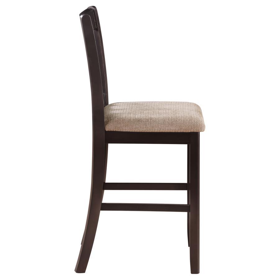 Lavon - Wood Counter Chair (Set of 2) - Tan / Espresso Stool Set modern furniture Contempo Furniture