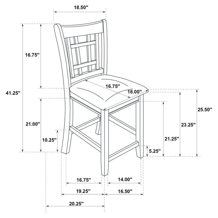 Lavon - Wood Counter Chair (Set of 2) - Tan / Espresso Stool Set modern furniture Contempo Furniture