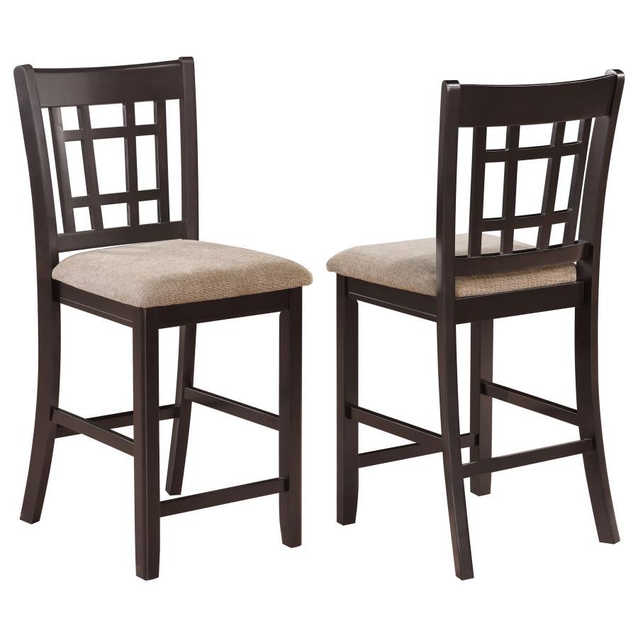 Lavon - Wood Counter Chair (Set of 2) - Tan / Espresso Stool Set modern furniture Contempo Furniture