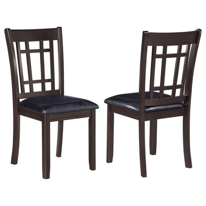 Lavon - Wood Dining Side Chair (Set of 2) - Espresso And Black Chair Set modern furniture Contempo Furniture