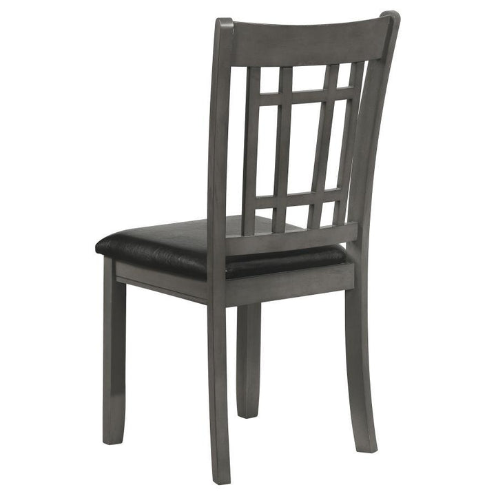 Lavon - Wood Dining Side Chair (Set of 2) - Medium Gray And Black Chair Set modern furniture Contempo Furniture