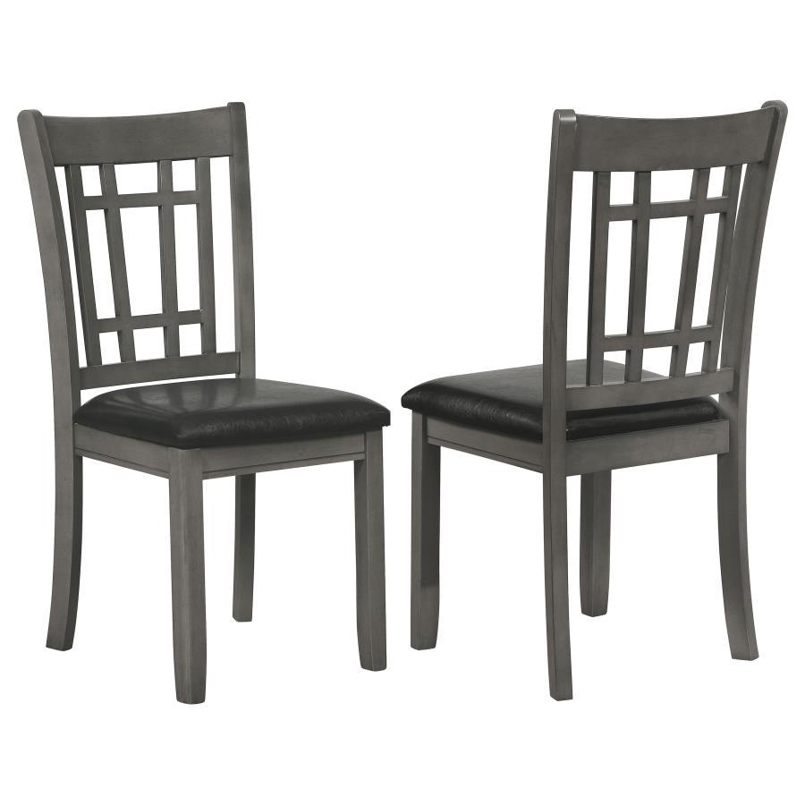 Lavon - Wood Dining Side Chair (Set of 2) - Medium Gray And Black Chair Set modern furniture Contempo Furniture