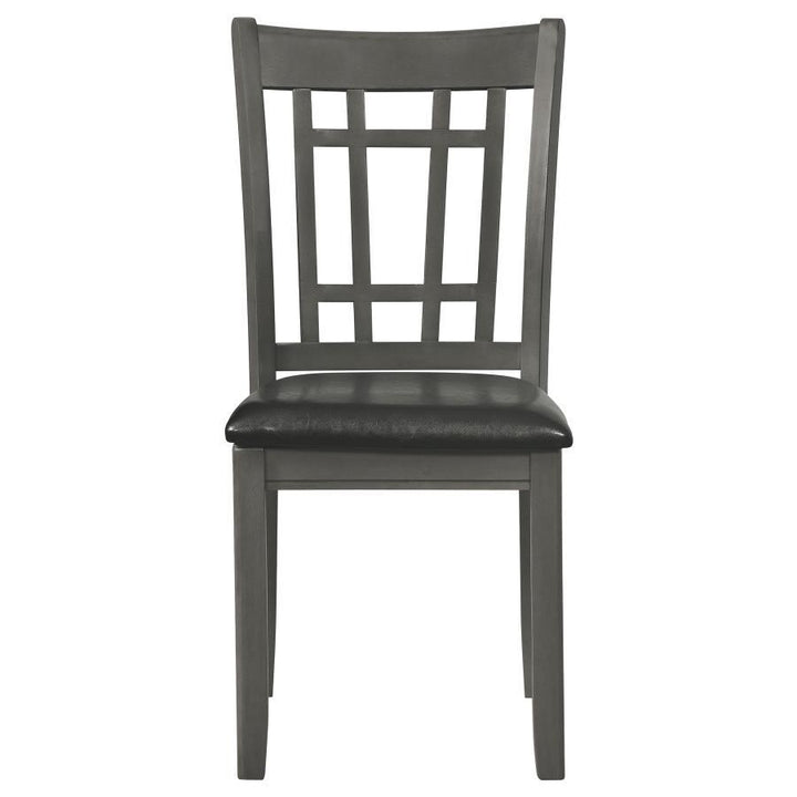 Lavon - Wood Dining Side Chair (Set of 2) - Medium Gray And Black Chair Set modern furniture Contempo Furniture