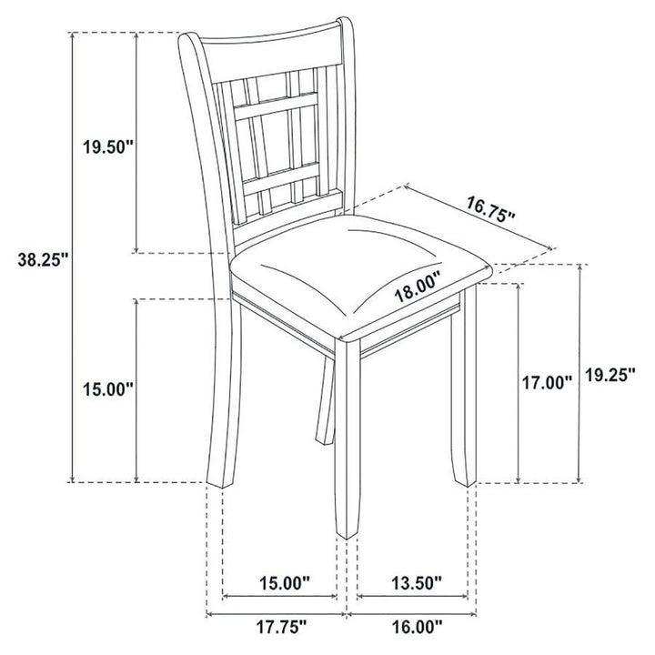 Lavon - Wood Dining Side Chair (Set of 2) - Medium Gray And Black Chair Set modern furniture Contempo Furniture