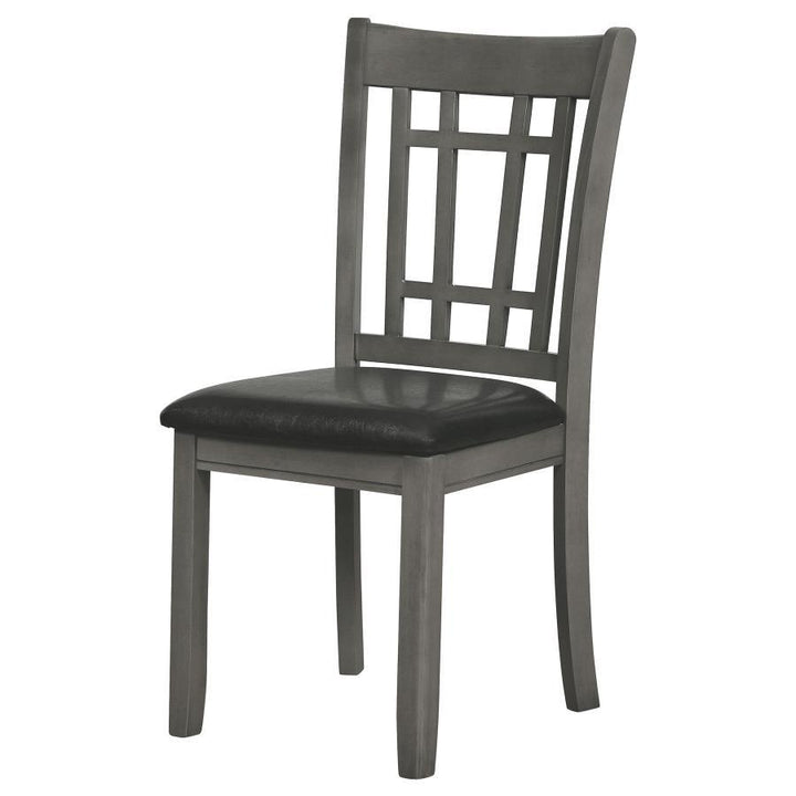 Lavon - Wood Dining Side Chair (Set of 2) - Medium Gray And Black Chair Set modern furniture Contempo Furniture