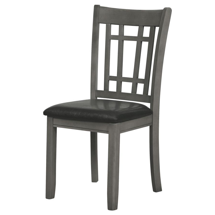 Lavon - Wood Dining Side Chair (Set of 2) - Medium Gray And Black Chair Set modern furniture Contempo Furniture