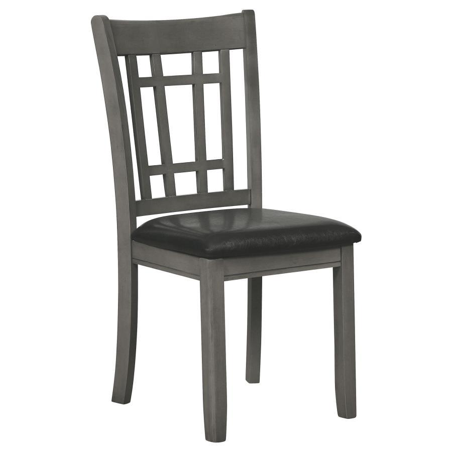 Lavon - Wood Dining Side Chair (Set of 2) - Medium Gray And Black Chair Set modern furniture Contempo Furniture