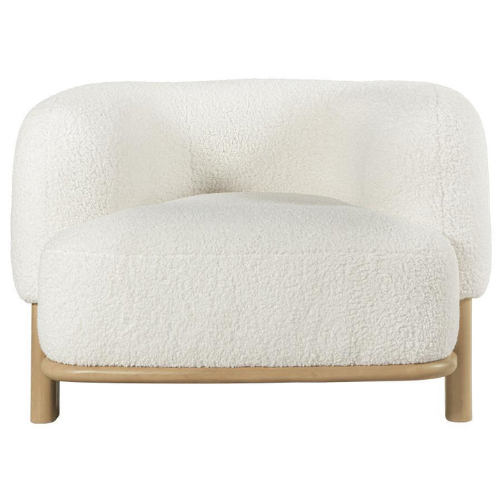 Lawler - Upholstered Barrel Back Accent Chair - Ivory Accent Chair modern furniture Contempo Furniture