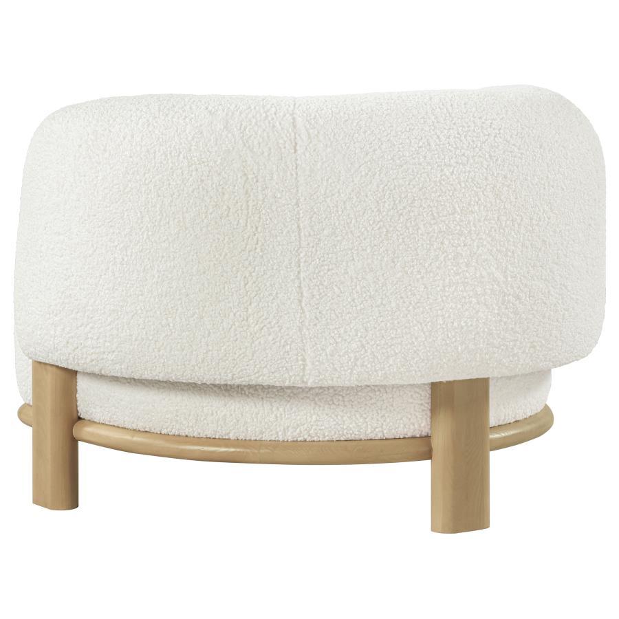 Lawler - Upholstered Barrel Back Accent Chair - Ivory Accent Chair modern furniture Contempo Furniture