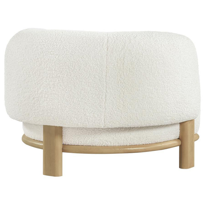 Lawler - Upholstered Barrel Back Accent Chair - Ivory Accent Chair modern furniture Contempo Furniture