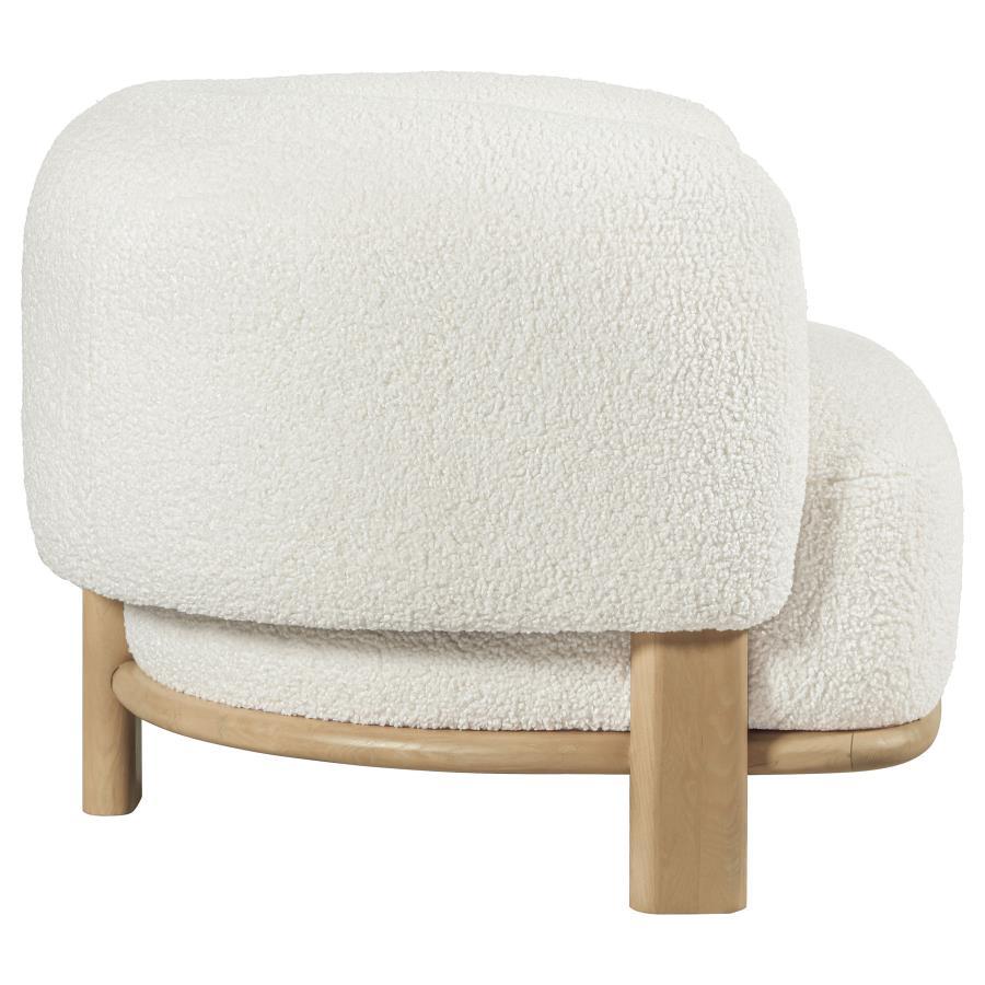 Lawler - Upholstered Barrel Back Accent Chair - Ivory Accent Chair modern furniture Contempo Furniture