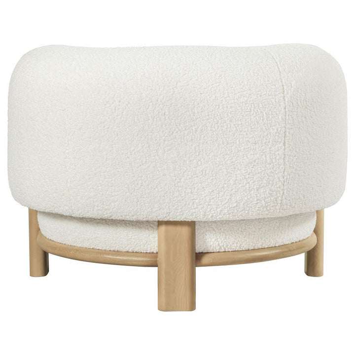 Lawler - Upholstered Barrel Back Accent Chair - Ivory Accent Chair modern furniture Contempo Furniture